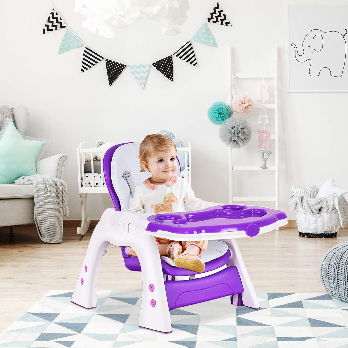 Baby High Chair, 3 in 1 Infant Table and Chair Set