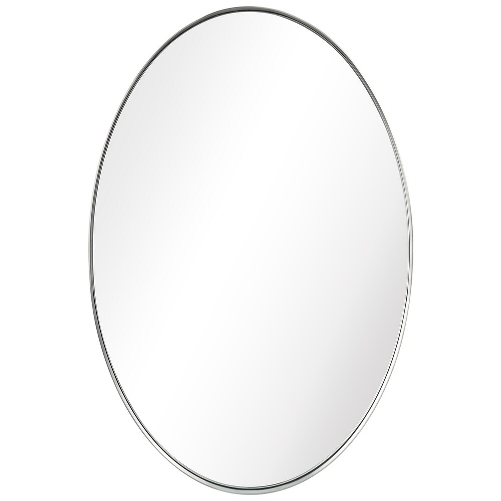 Ultra Stainless Steel Oval Wall Mirror  24\