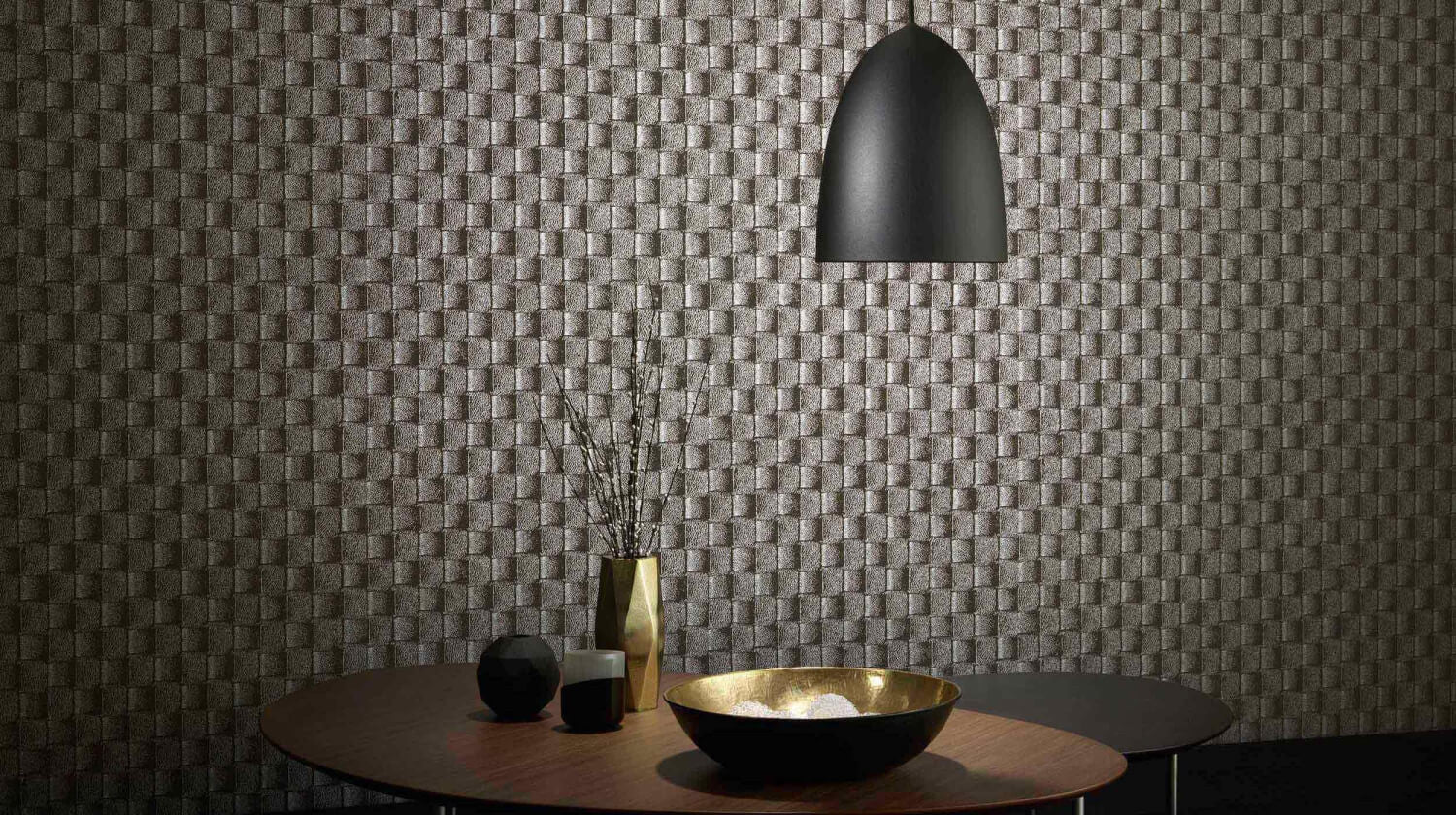 Brighton Graphic Wallpaper in Deep Brown design by BD Wall