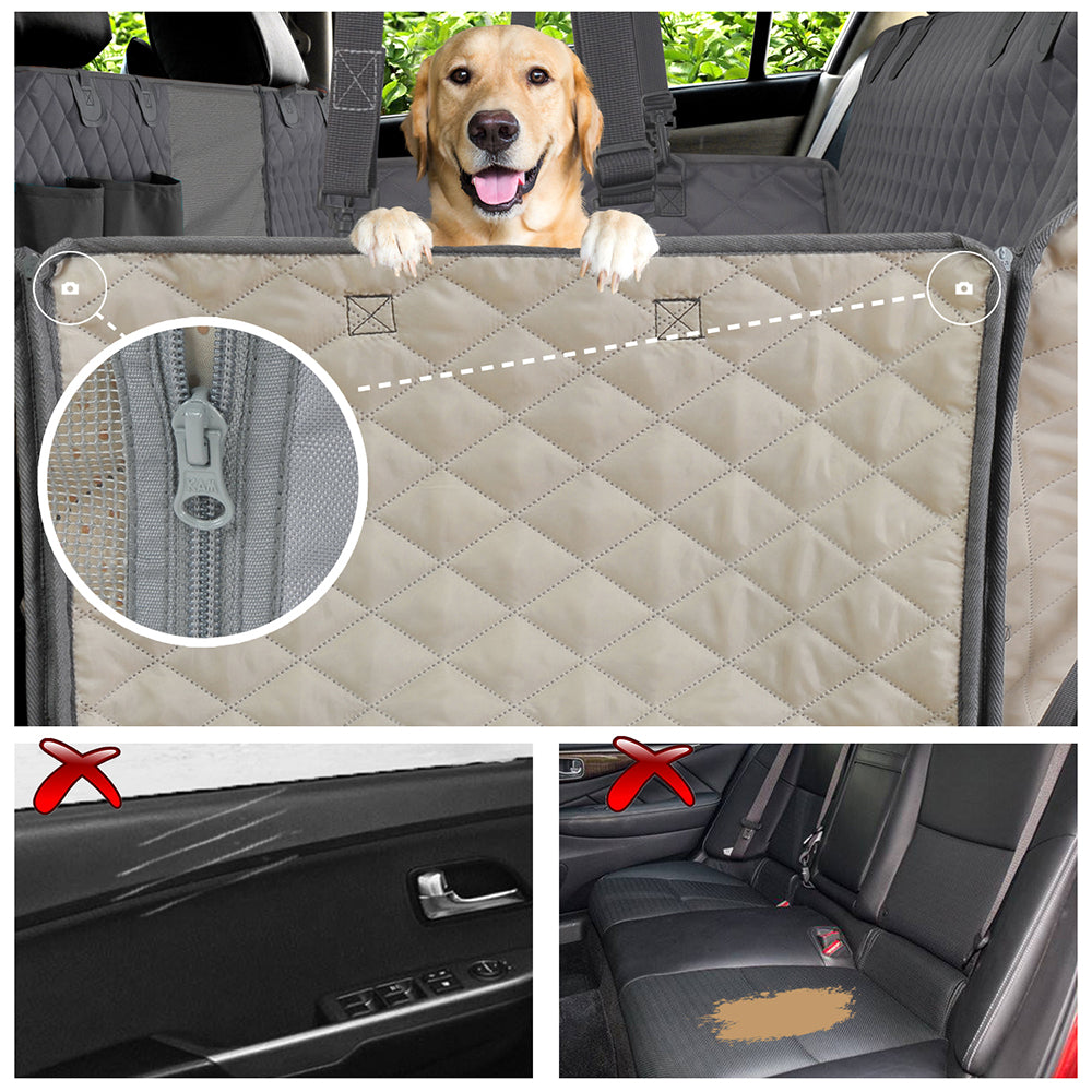 PetPal Hammock-style Universal fit Backseat Cover Breathable Waterproof Scratch-resistant Rear Seat Cover For Pets or Large Small Breed Dog