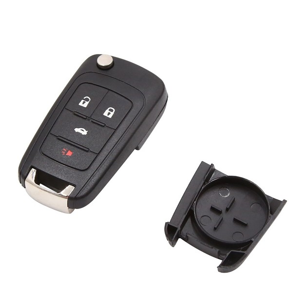 Unique Bargains 4 Button Folding Uncut Key Fob Remote Case Shell Replacement For Chevrolet Cruze