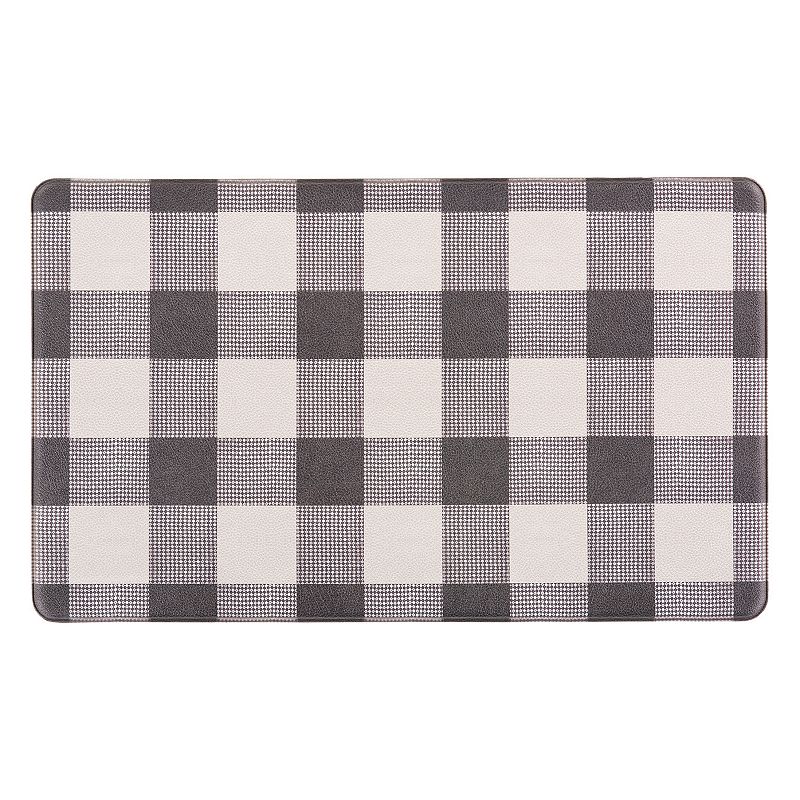 World Rug Gallery Checkered Plaid Anti-Fatigue Mat