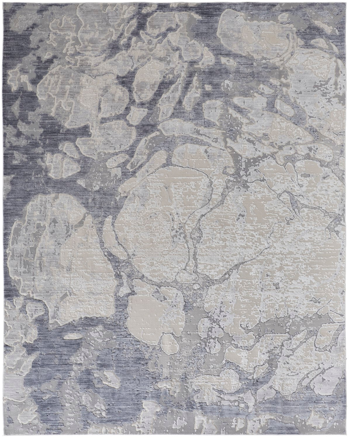 Corben Abstract Ivory/Dark Blue/Gray Rug