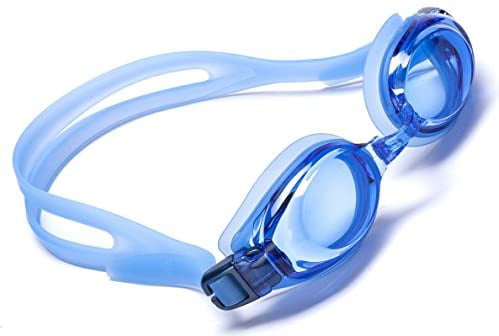 Aguaphile Junior Optical Swimming Goggles for Kids and Early Teens, Soft and Comfortable, Anti-Fog UV Protection (Blue)