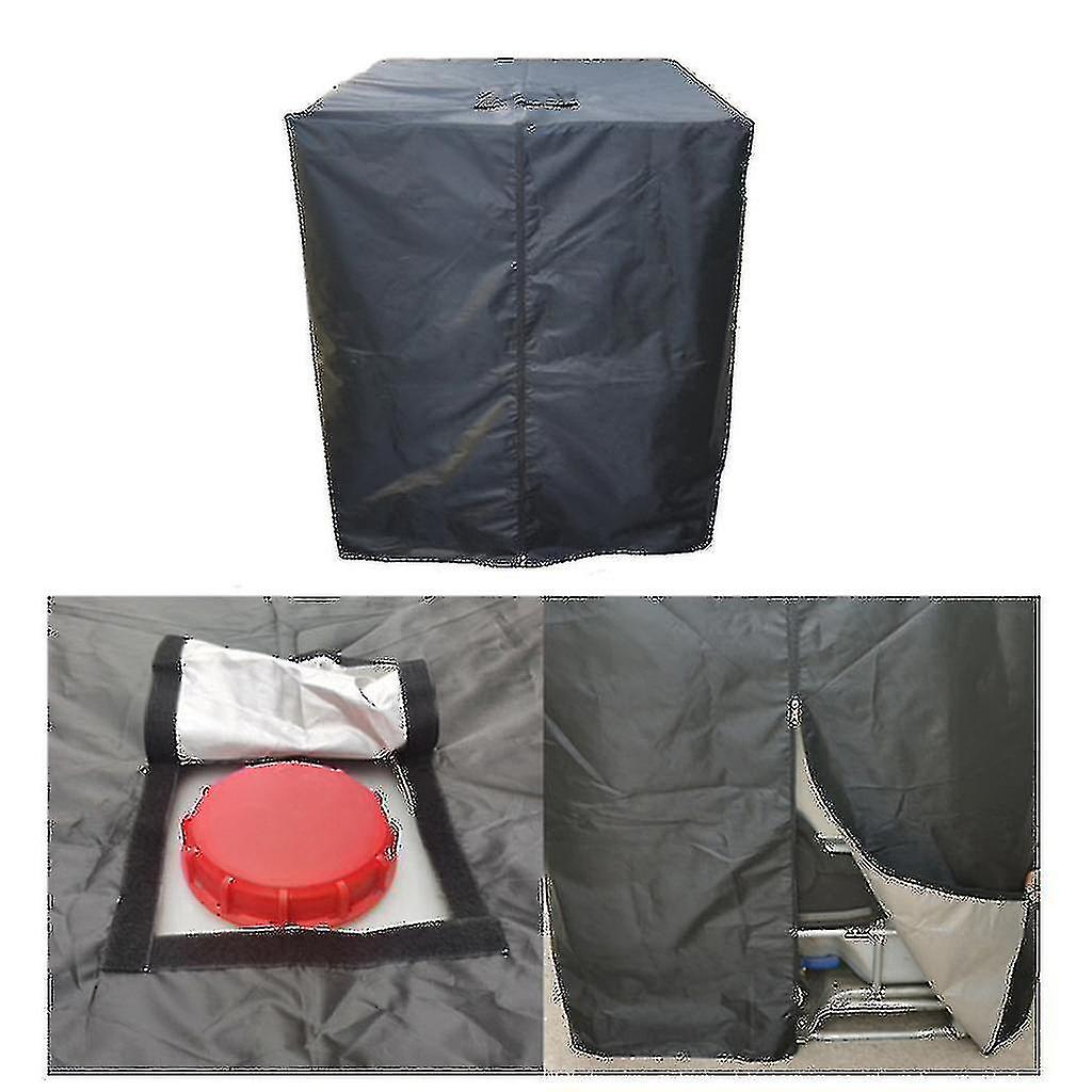 Ibc Ton Barrel Protective Cover Waterproof Dustproof Rainwater Tank Container Sunscreen Shade 210d Oxford Cloth Uv Rays Protector For 1000l Water Tank