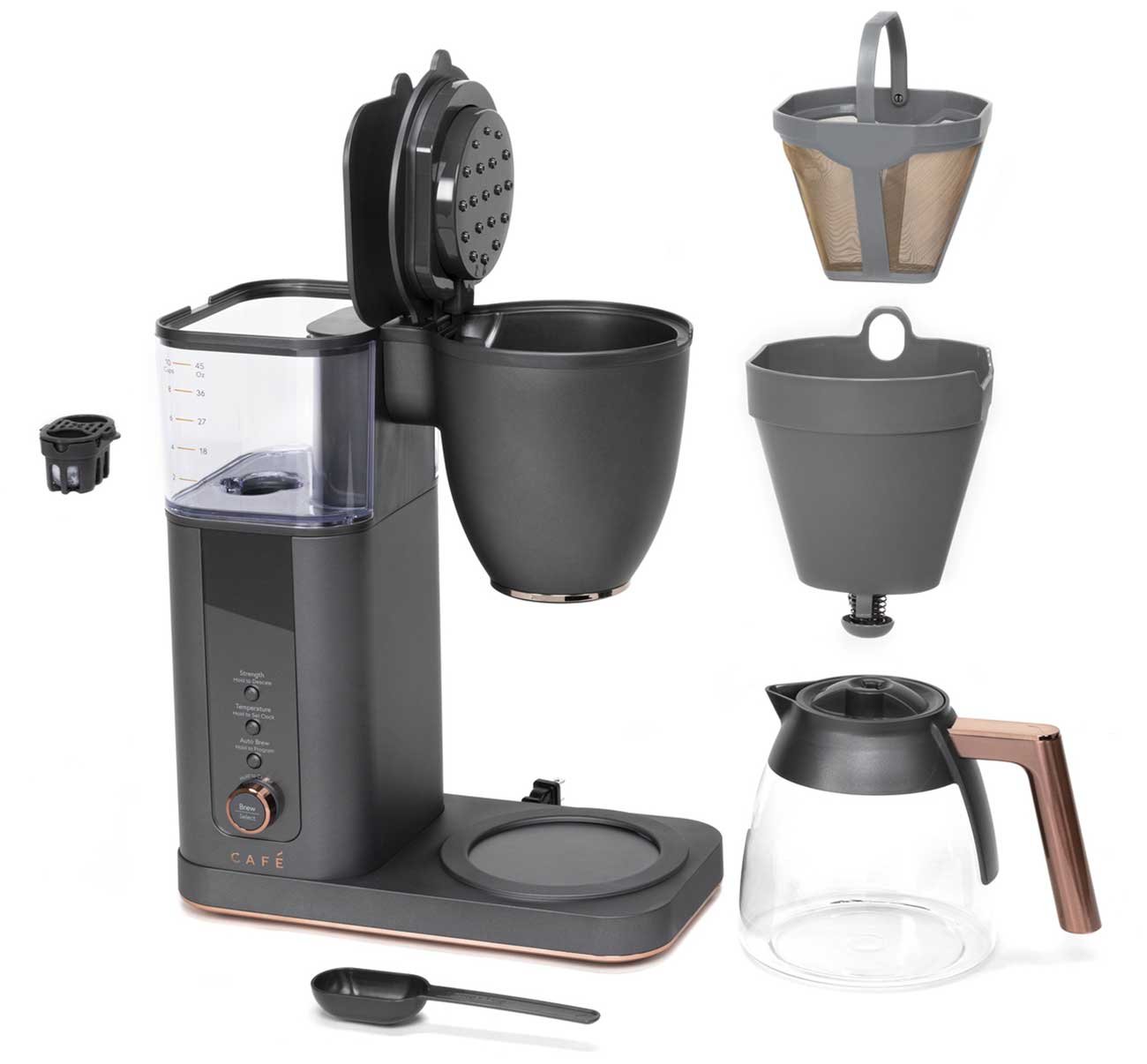 Cafe Specialty Drip 10-Cup Matte Black Coffee Maker w/ Glass Carafe