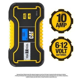 CAT Professional 10 Amp Battery ChargerBattery Maintainer with 6-Volt Or 12-Volt Charging Option CBC10