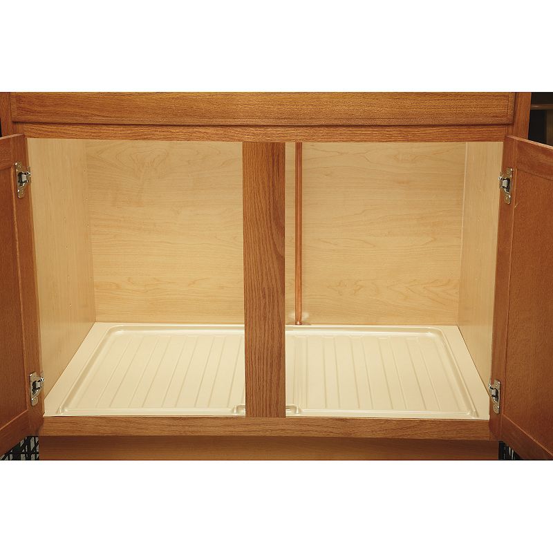 Rev-A-Shelf Under Sink Base Drip Tray CabinetAccessory， Almond， SBDT-2730-A-1