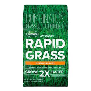 Scotts Turf Builder 8 lbs. Rapid Grass Bermudagrass Combination Seed and Fertilizer Grows Green Grass Fast 18360-1