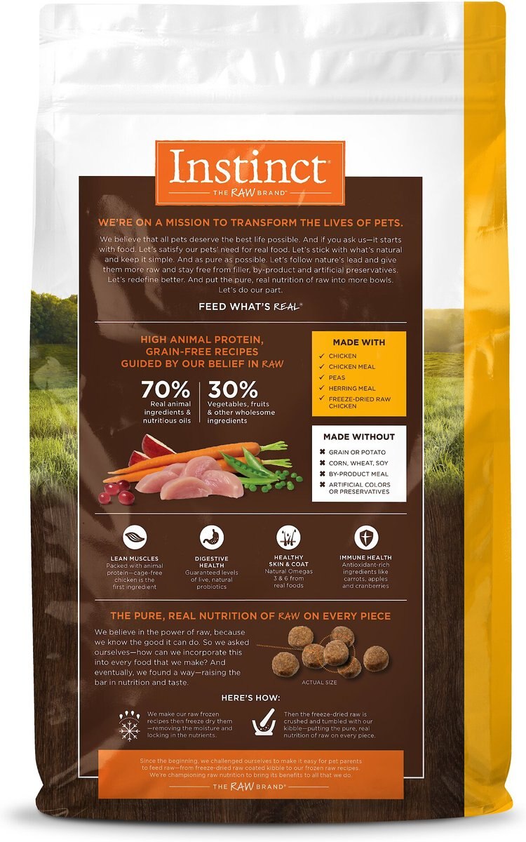 Instinct Original Grain-Free Recipe with Real Chicken Freeze-Dried Raw Coated Dry Dog Food