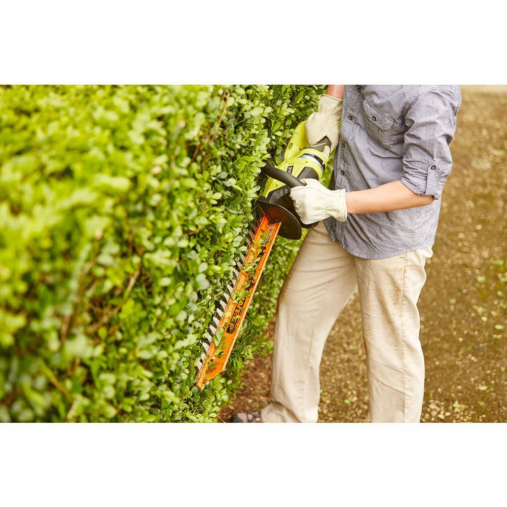 RYOBI ONE+ 18V 22 in. Cordless Battery Hedge Trimmer with 1.5 Ah Battery and Charger P2660