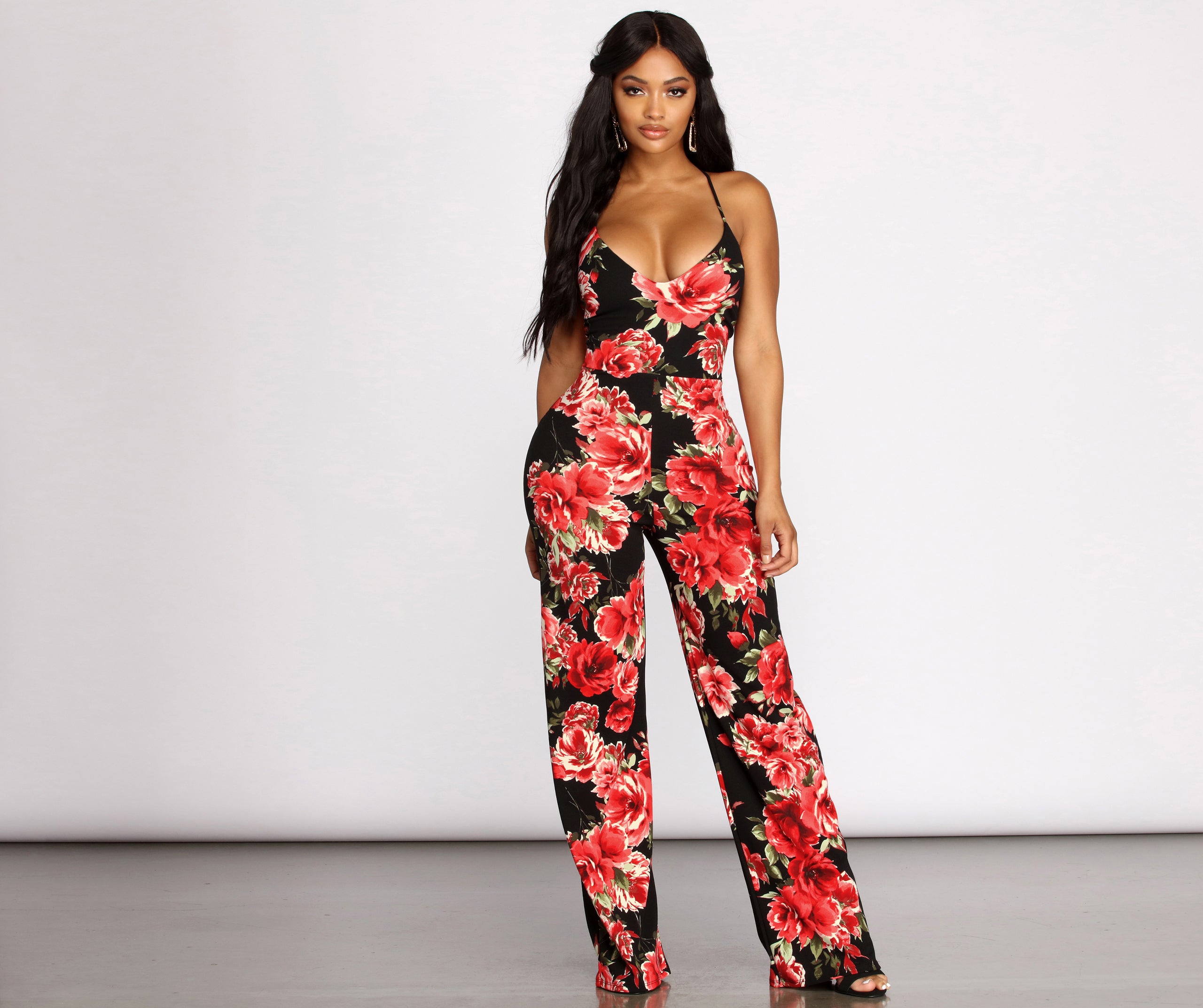 Be Mine Floral Sleeveless Jumpsuit