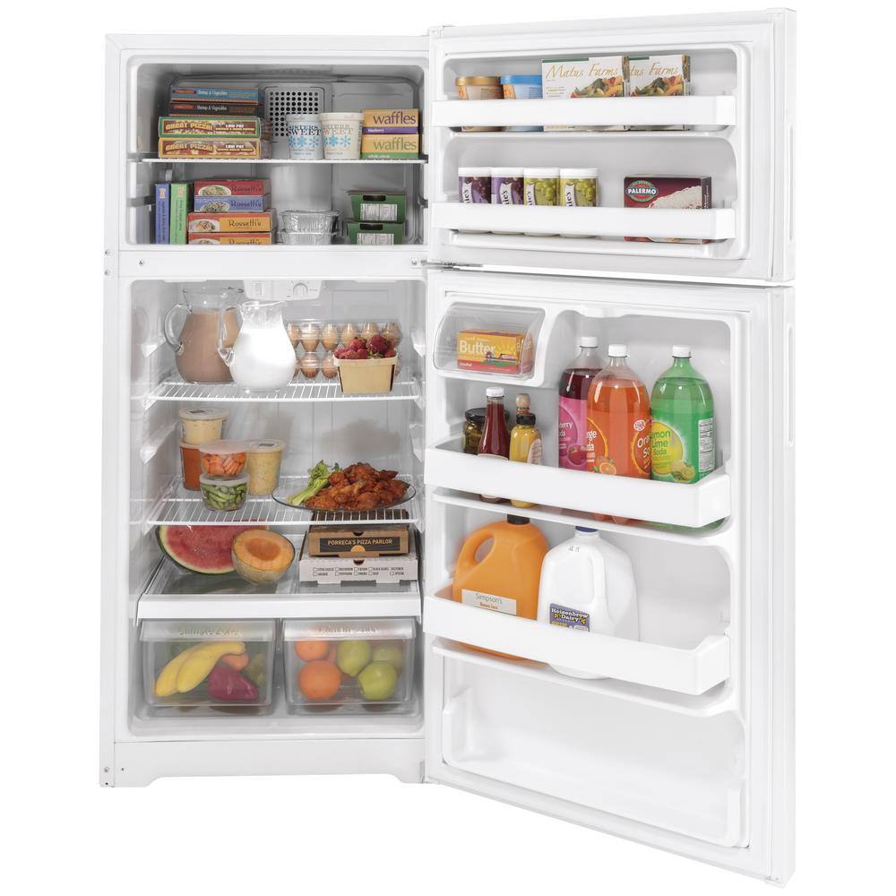 Hotpoint 15.6 cu. ft. Top Freezer Refrigerator in White HPS16BTNRWW