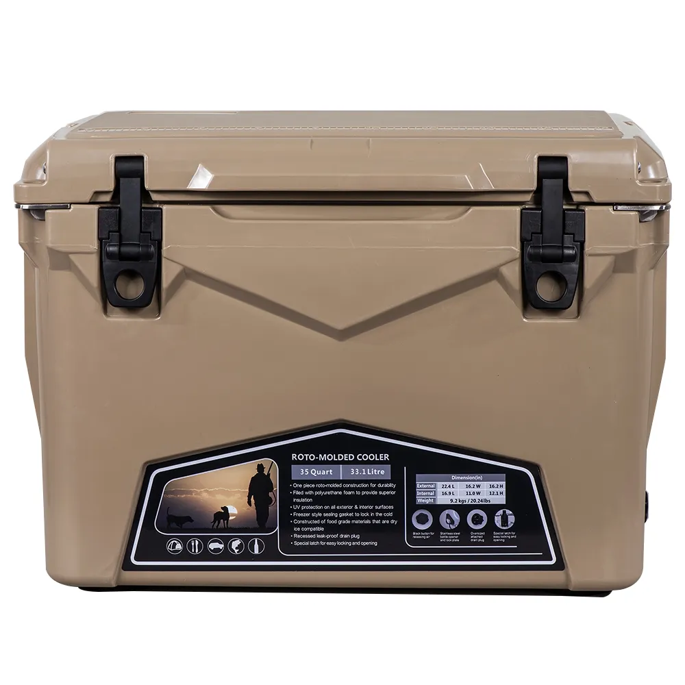 C Type 35QT Custom Logo Hiking Fishing Camping Hard Cooler Beer Ice Cooler Box hard cooler