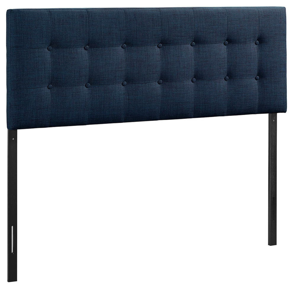 Modern Contemporary Fabric Headboard  Navy  Fabric  Queen Size   Contemporary   Headboards   by House Bound  Houzz