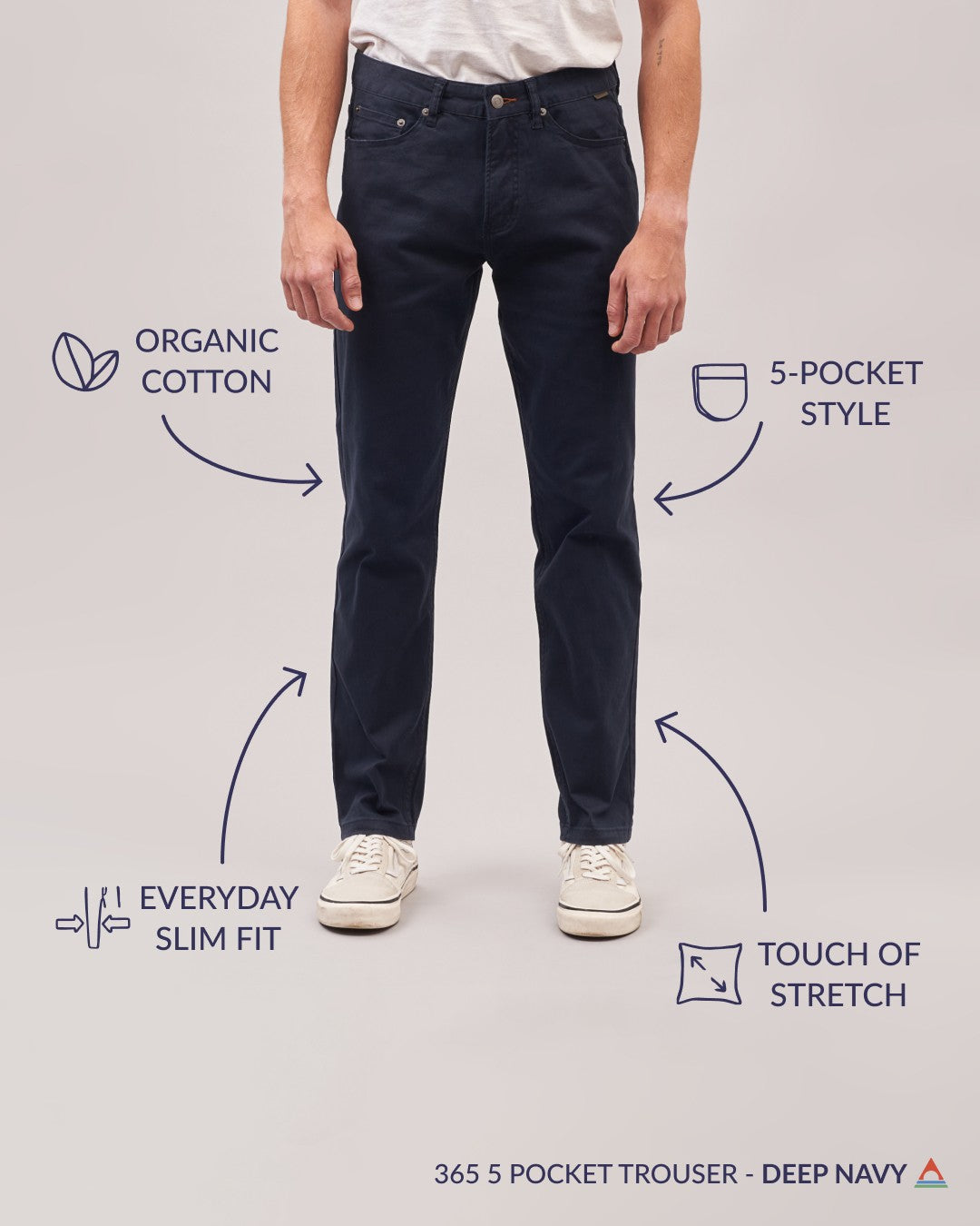 365 5 Pocket Trouser - Deep Navy