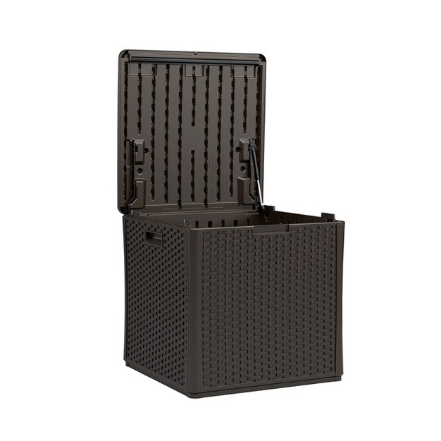 Suncast Storage Cube Resin Wicker 60 Gallon