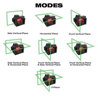 MW M12 12-Volt Lithium-Ion Cordless Green 250 ft. 3-Plane Laser Level Kit wOne 4.0 Ah Battery Charger Case  Track Clip 3632-21-48-35-1313