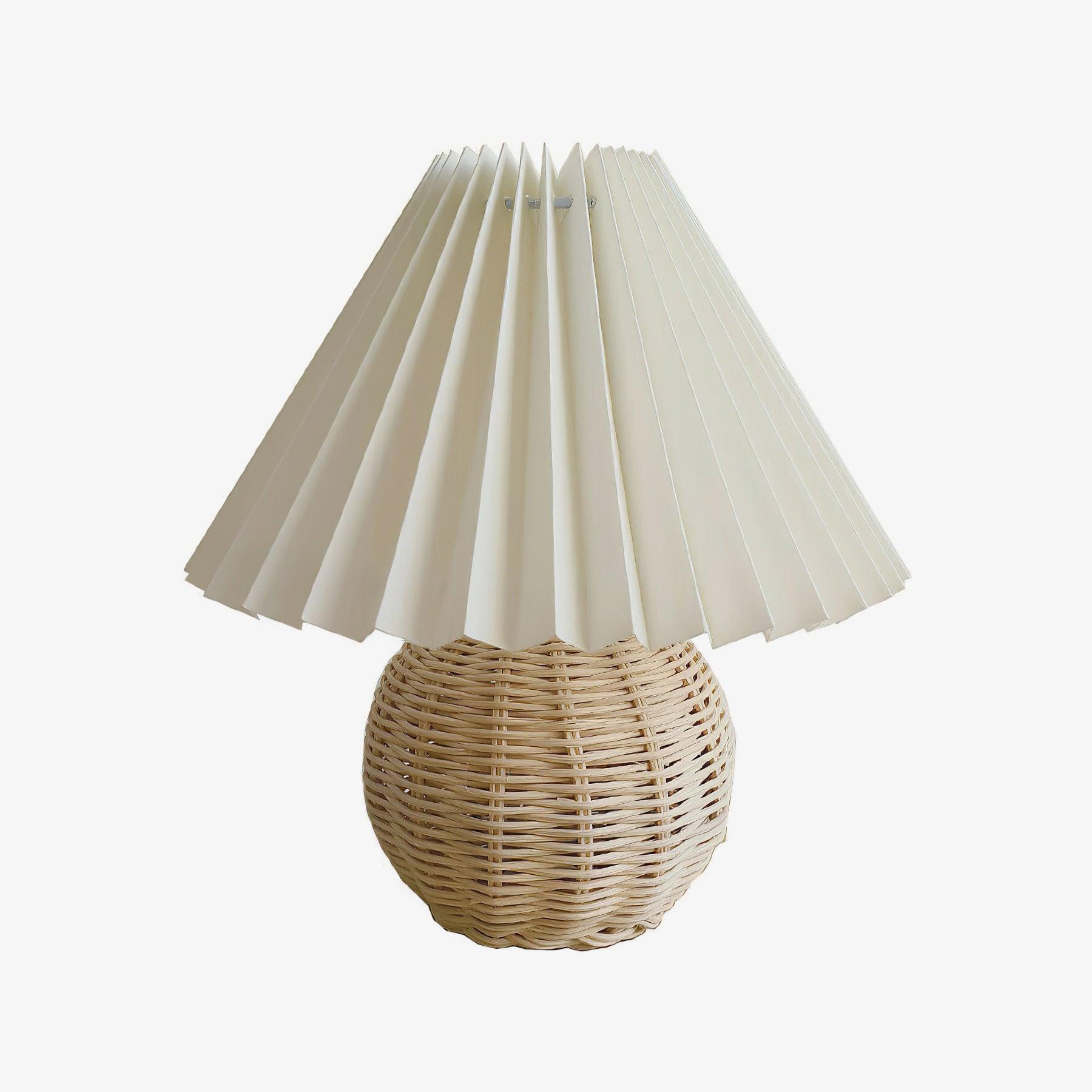 Rattan Pleated Table lamp