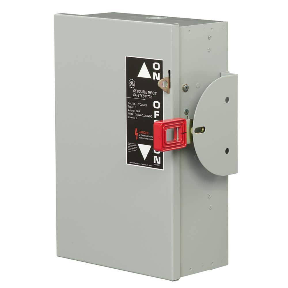 GE 30 Amp 240Volt NonFused Indoor GeneralDuty DoubleThrow Safety Switch