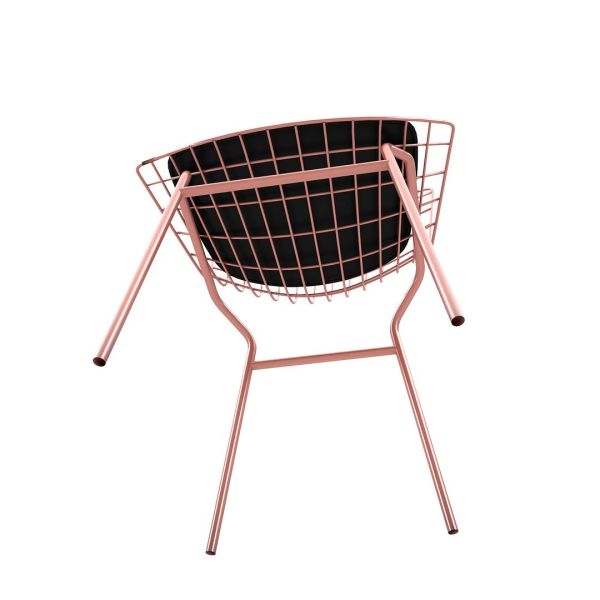 Madeline Chair in Rose Pink Gold and Black