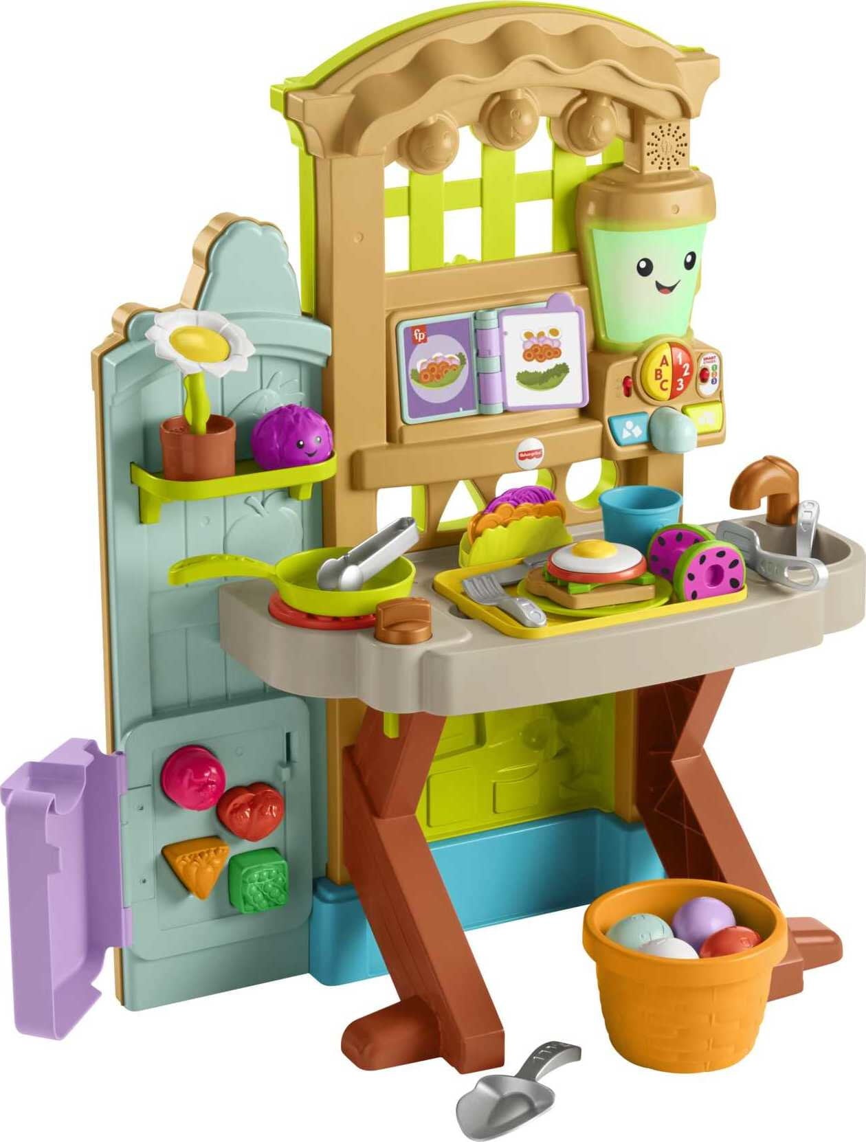 Fisher-Price Laugh and Learn Grow-the-Fun Garden to Kitchen Playset Infant to Toddler Learning Toy