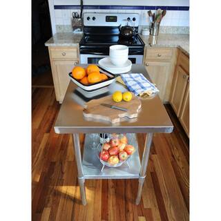 Sportsman 70 in. Stainless Steel Kitchen Utility Table with Bottom Shelf SSWTABLE72