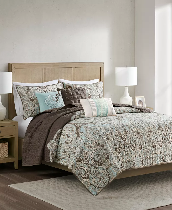 Madison Park Geneva 6-Pc. Quilt Set， Full Queen