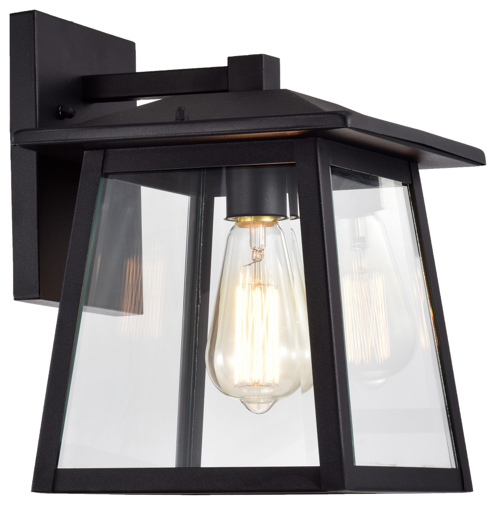 CHLOE Lighting ORLY Transitional 1 Light Textured Black Outdoor Wall Sconce   Transitional   Outdoor Wall Lights And Sconces   by CHLOE Lighting  Inc.  Houzz