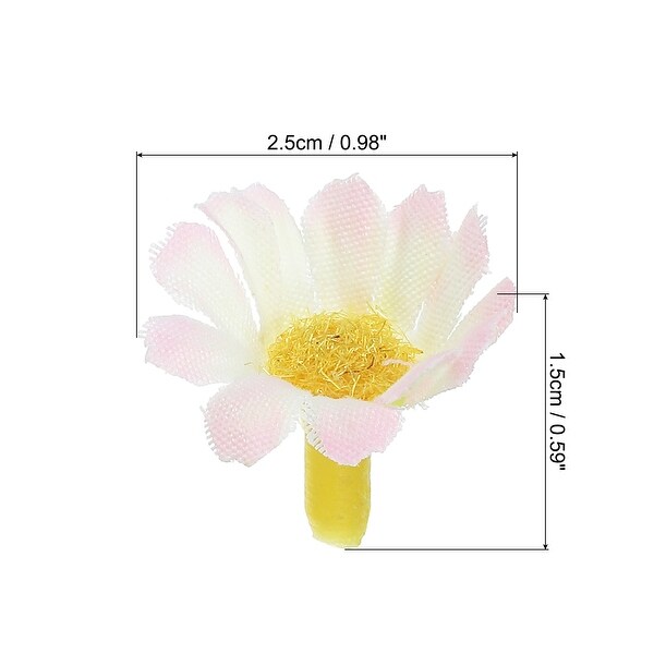 50Pcs 0.98 Artificial Silk Sunflower Flower Heads Fake Flowers DIY