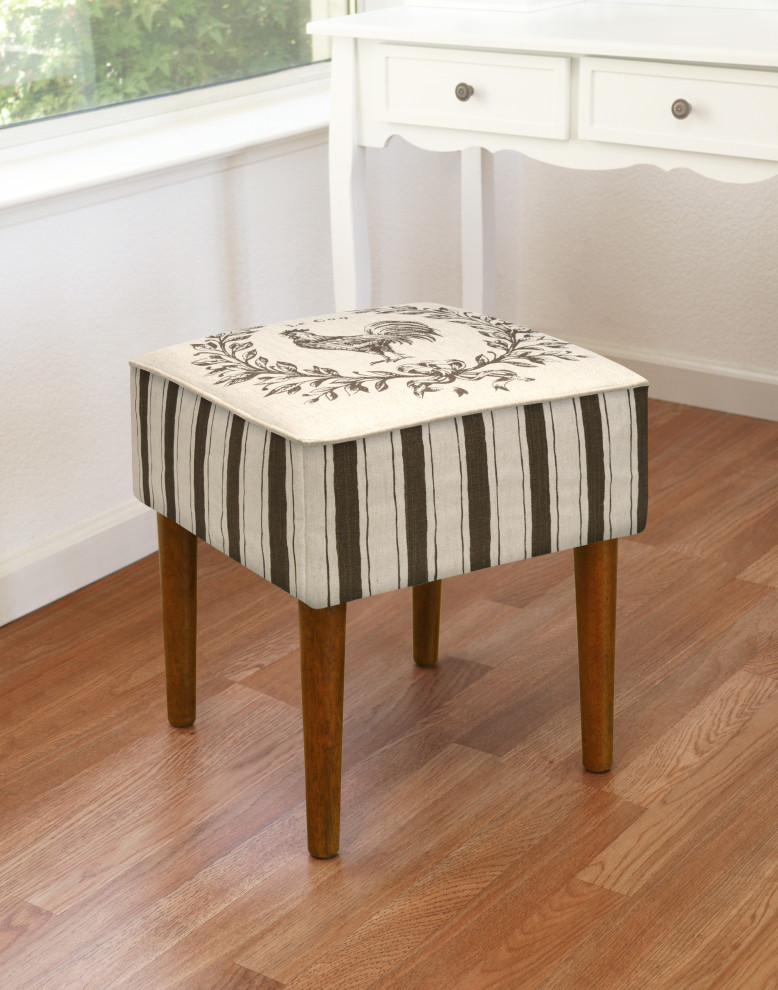 Rooster Modern Vanity Stool   Farmhouse   Vanity Stools And Benches   by 123 Creations  Houzz