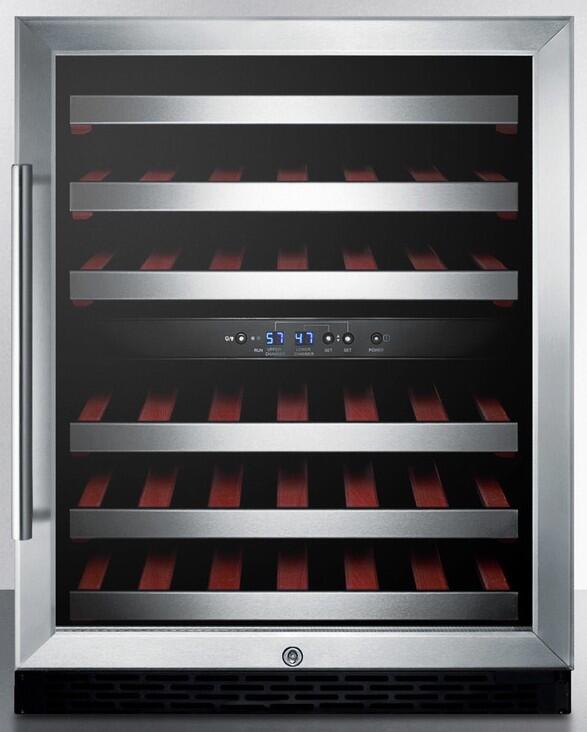 Summit SWC530BLBISTADA 24 Inch Stainless Steel Wine Cooler