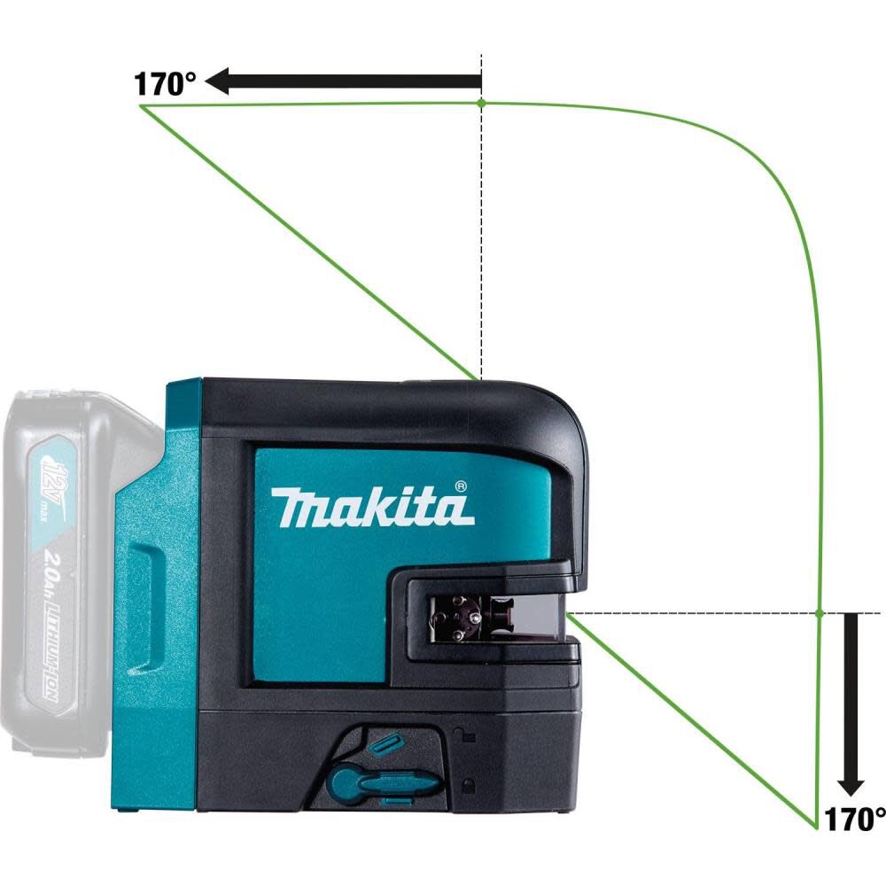 Makita 12V Max CXT Self-Leveling Cross-Line/4-Point Green Beam Laser Bare Tool SK106GDZ from Makita