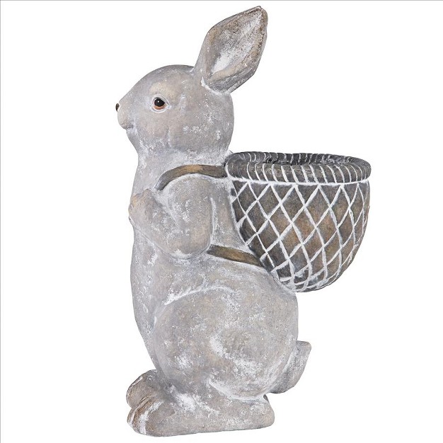 Design Toscano Bunny With Basket Bearing Gifts Easter Rabbit Statue