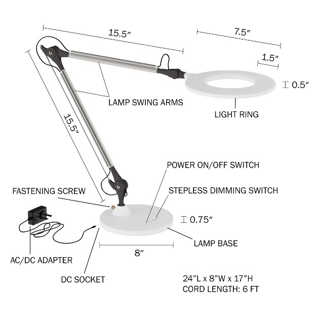 Hastings Home Swing Arm Desk Lamp