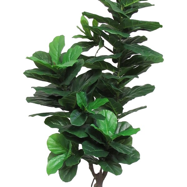 6ft Real Touch Artificial Fiddle Leaf Fig Tree Plant in Black Pot