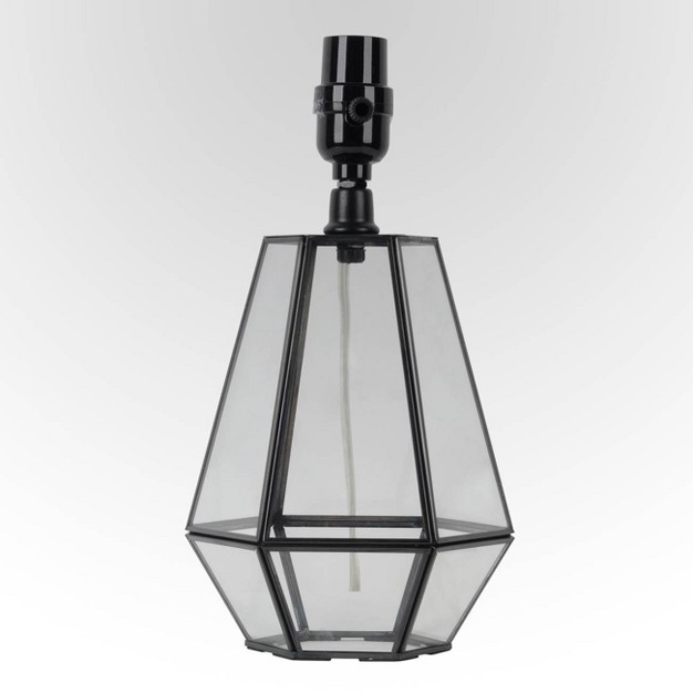 Small Terrarium Table Lamp Base Black