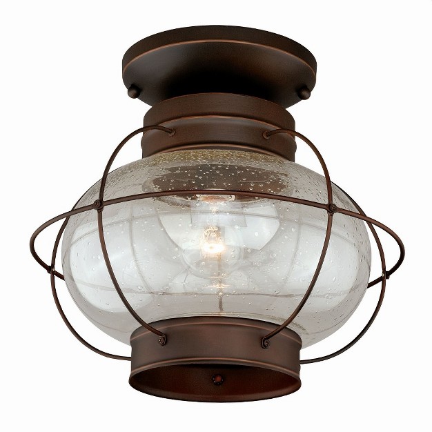 Vaxcel Chatham 1 Light Flush Mount Burnished Bronze