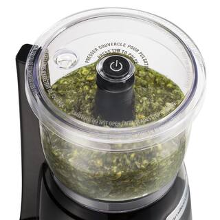 Hamilton Beach 3-Cup 1-Speed Black Stack and Press Food Processor 72850