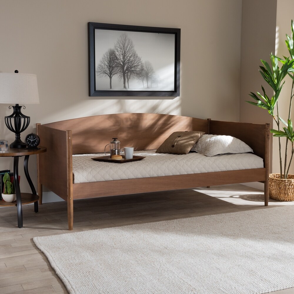 Veles Mid Century Modern Wood Daybed