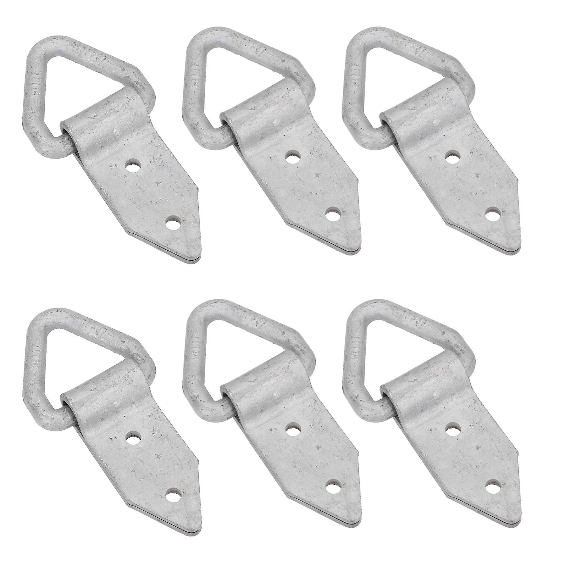 Galvanised Fold Over Tie Down Lashing Eye Rings Anchor Point Fastener 6pk