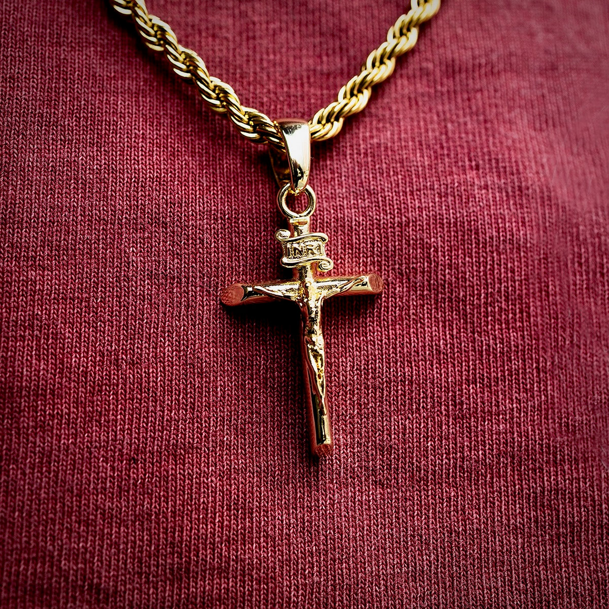 Crucifix in Yellow Gold