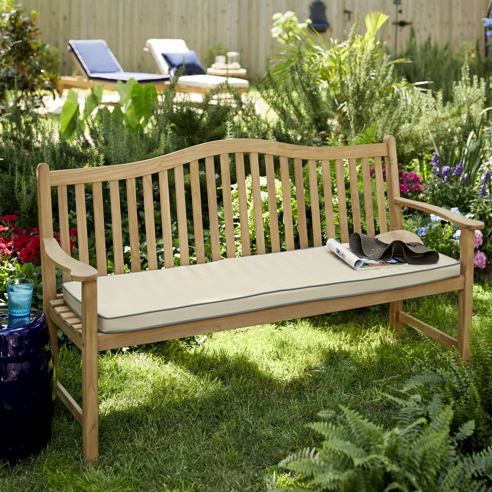 Cottage Sunbrella Fabric Bench Cushion for Cottage Teak Bench