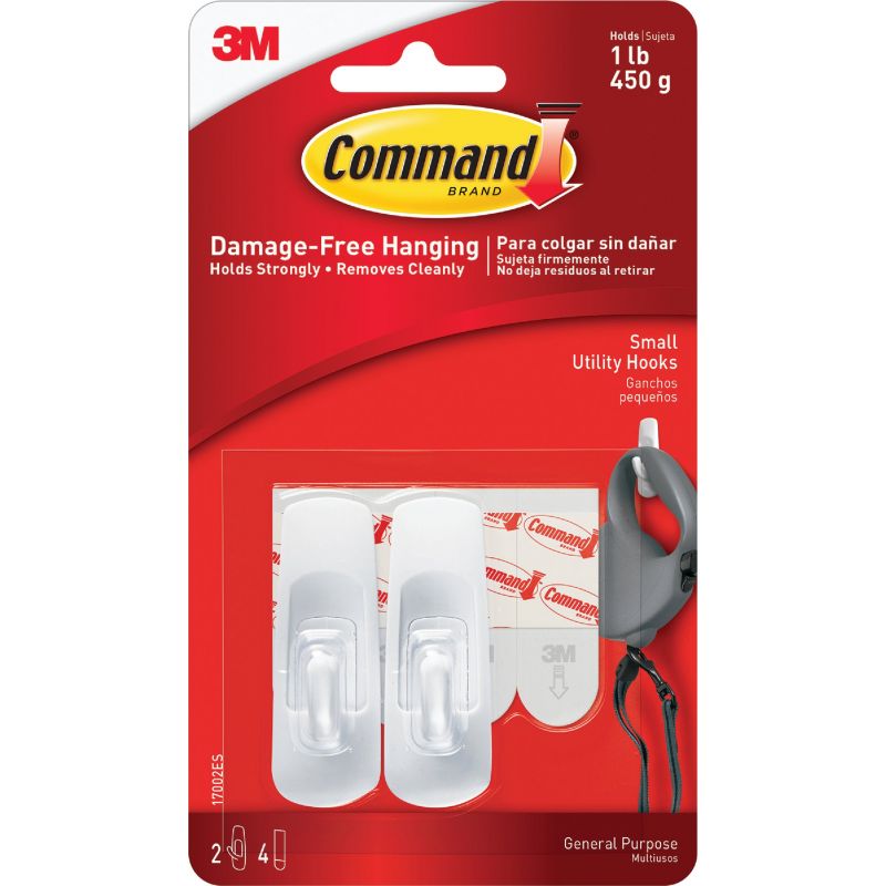 Command Utility Adhesive Hook White