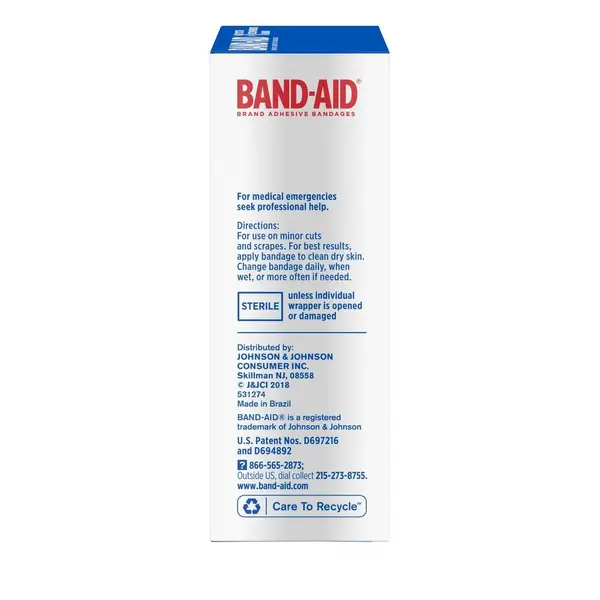 Band-Aid 50 Count Adhesive Bandages， Tru-Stay Clear Spots， All One Size