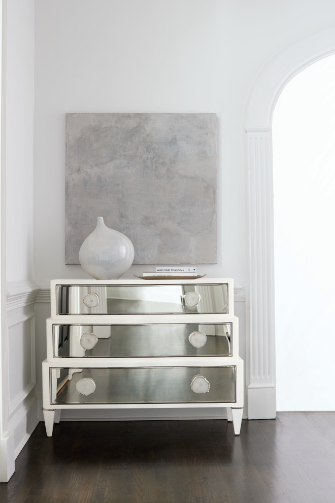 Bernhardt Calista Drawer Chest  Silken Pearl/Polished Nickel   Transitional   Accent Chests And Cabinets   by HedgeApple  Houzz