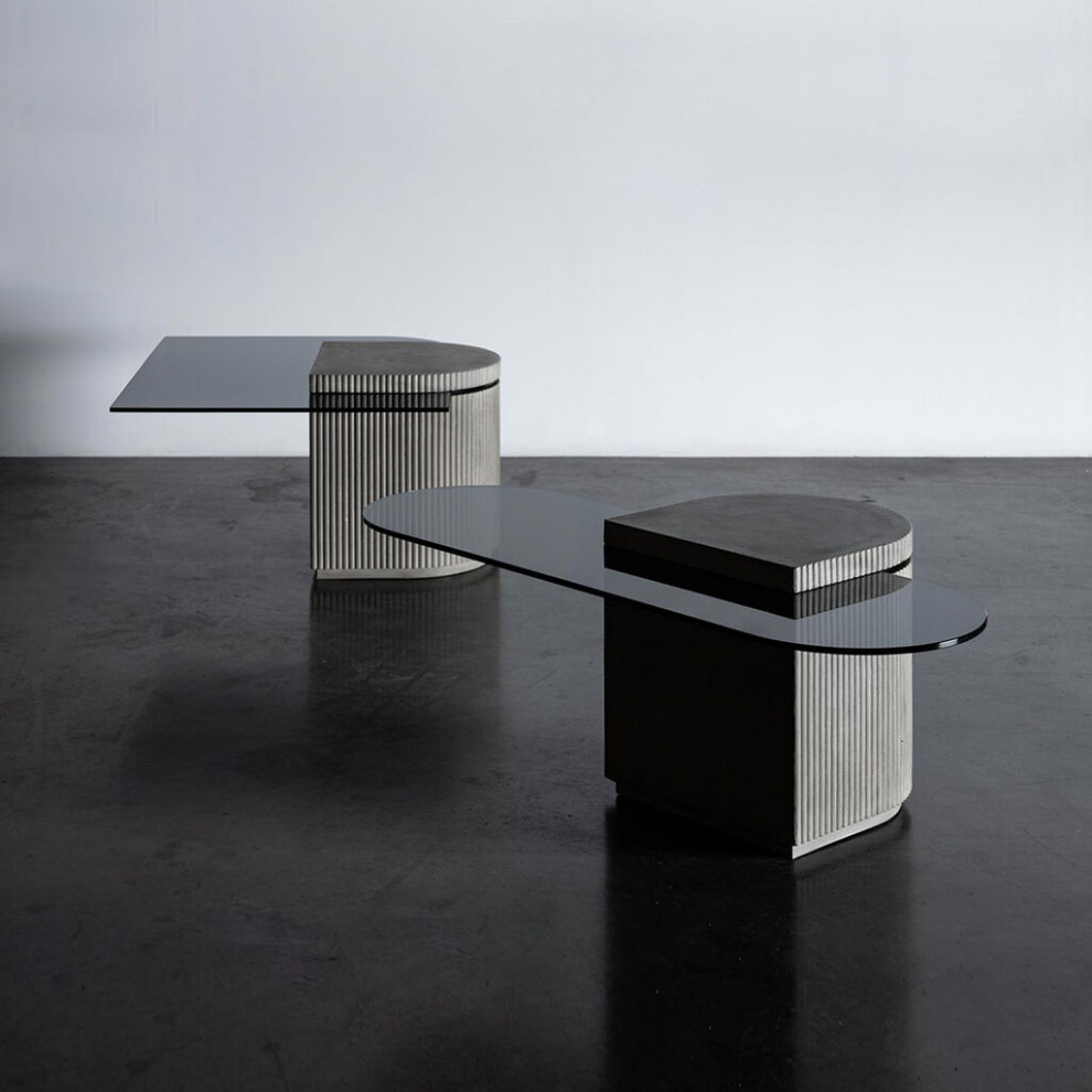 Lyon Beton Strut Square Coffee Table   Industrial   Coffee Tables   by Sportique  Houzz