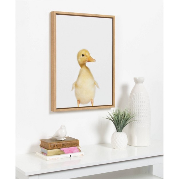 X 24 quot Sylvie Animal Studio Duck Framed Canvas By Amy Peterson Natural Kate amp Laurel All Things Decor