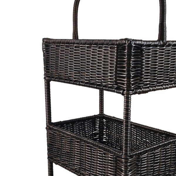 Wicker Woven Storage Rack-3-Layer