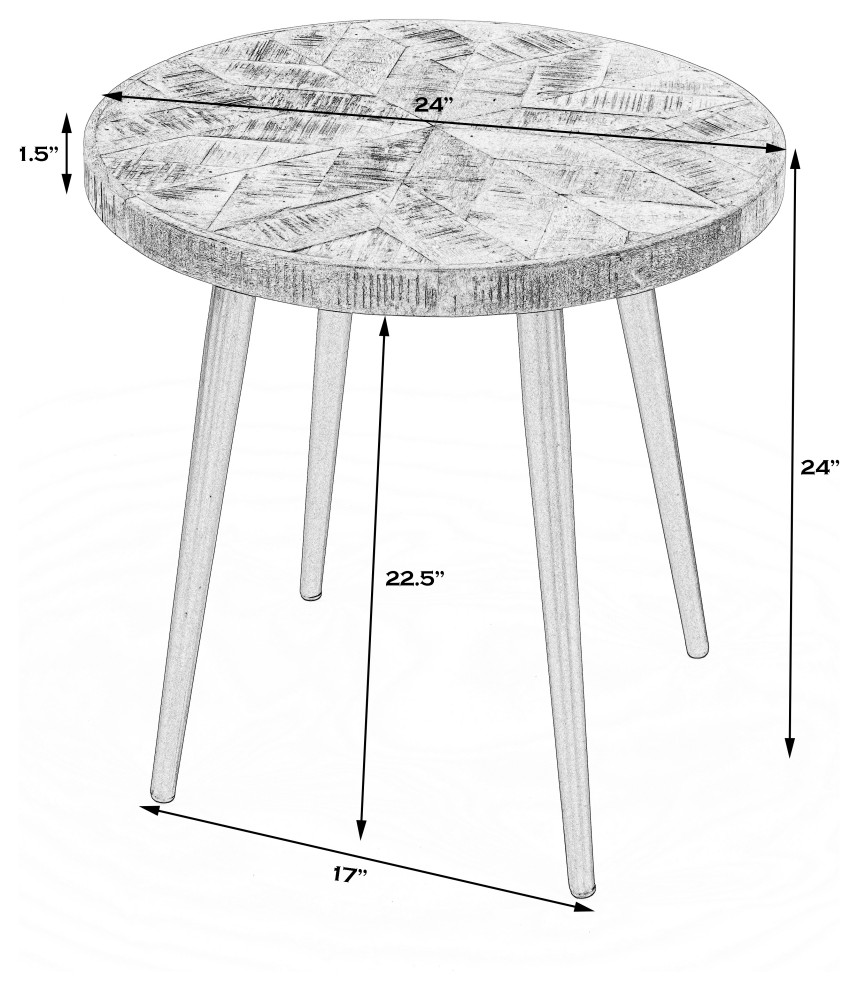 Glarious Round Side Table   Midcentury   Side Tables And End Tables   by Butler Specialty Company  Houzz